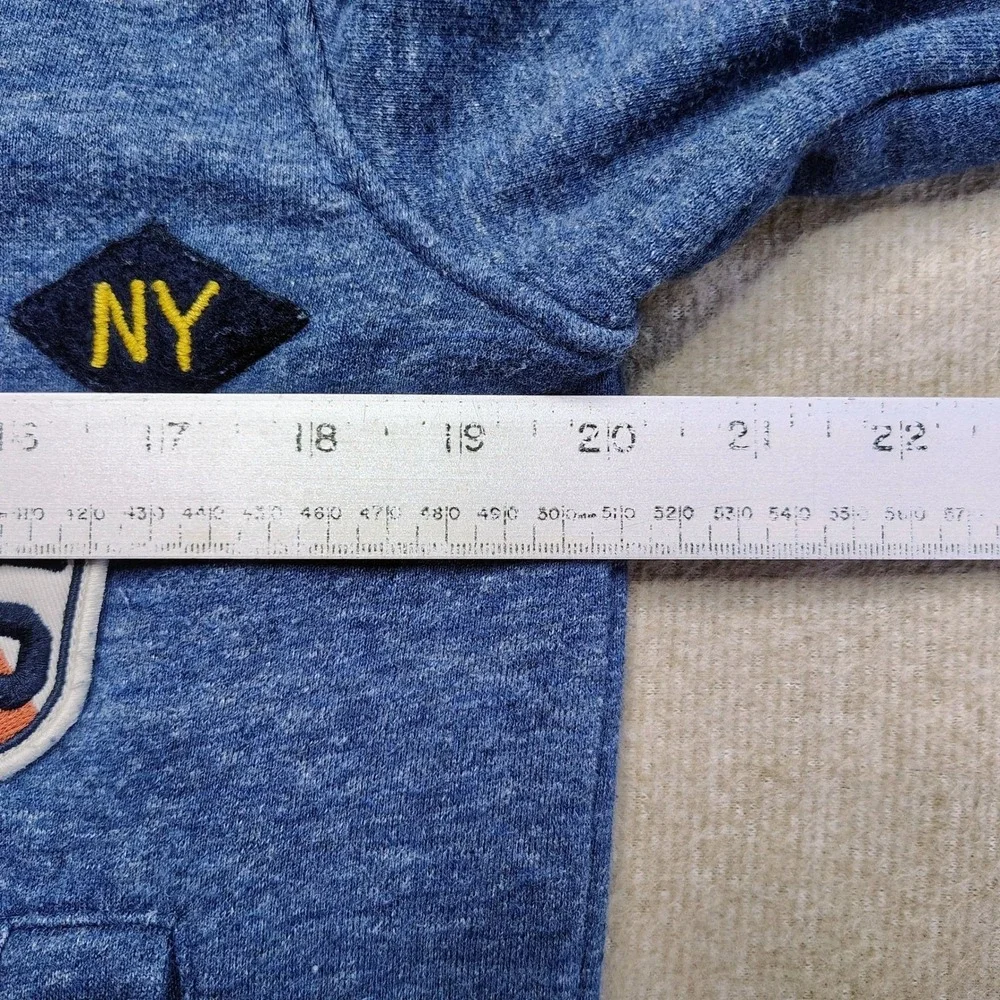 Tommy Hilfiger Varsity Cardigan Mens M Blue Shawl Collar Patch Sweater Jacket